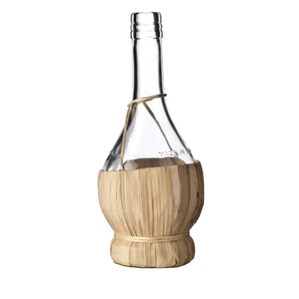FIASCO DI VETRO RIVESTITO IN PAGLIA 750 ml (18 PZ)