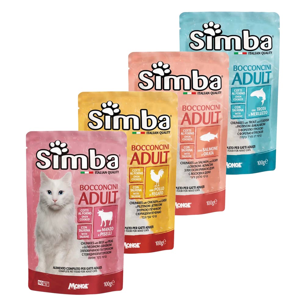 BOCCONCINI PER GATTI 'ADULT' trota e merluzzo - gr 100 (24 PZ)
