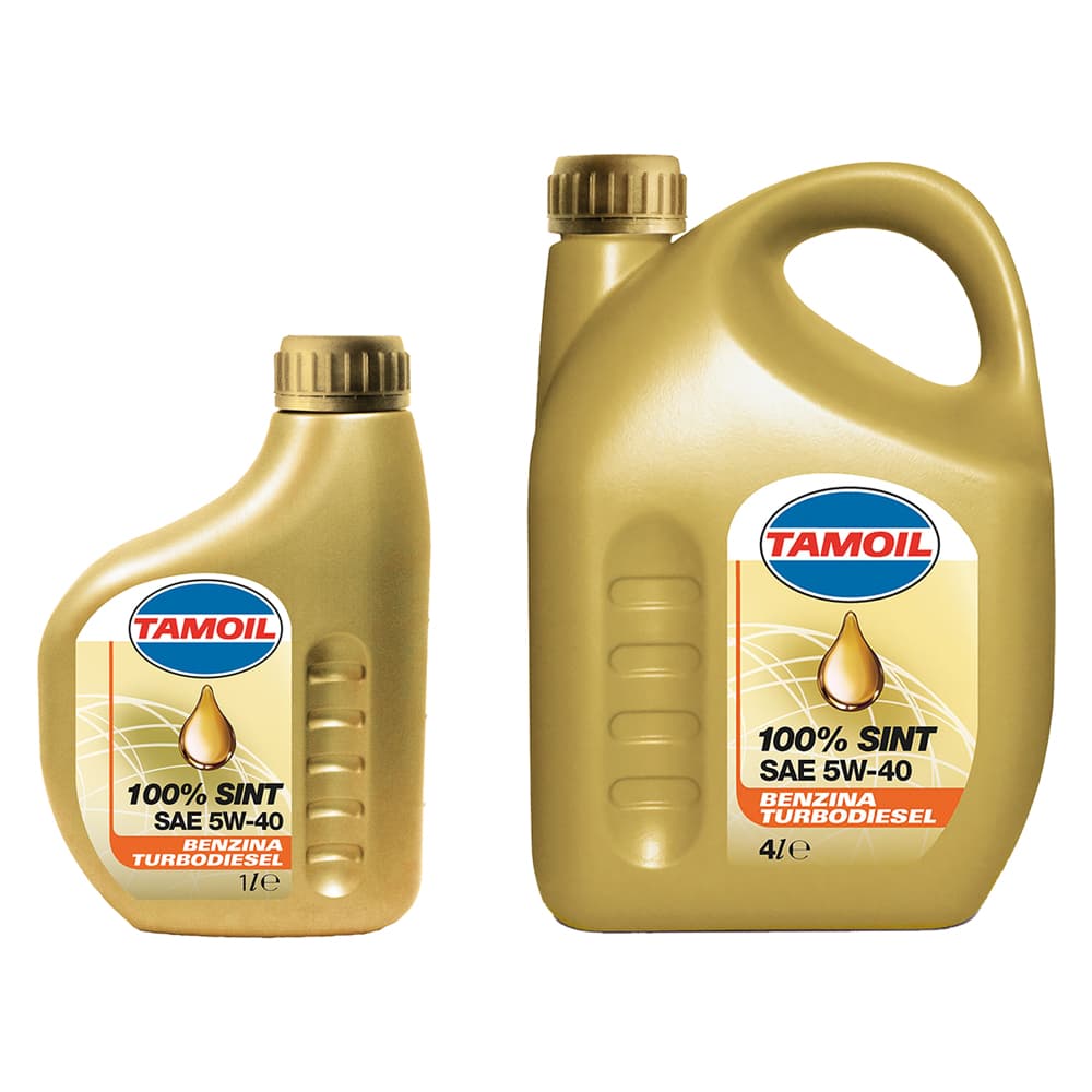 OLIO MOTORE PER AUTOVETTURE 'TAMOIL 100% SINT' 5W40 - lt. 1 (12 PZ)