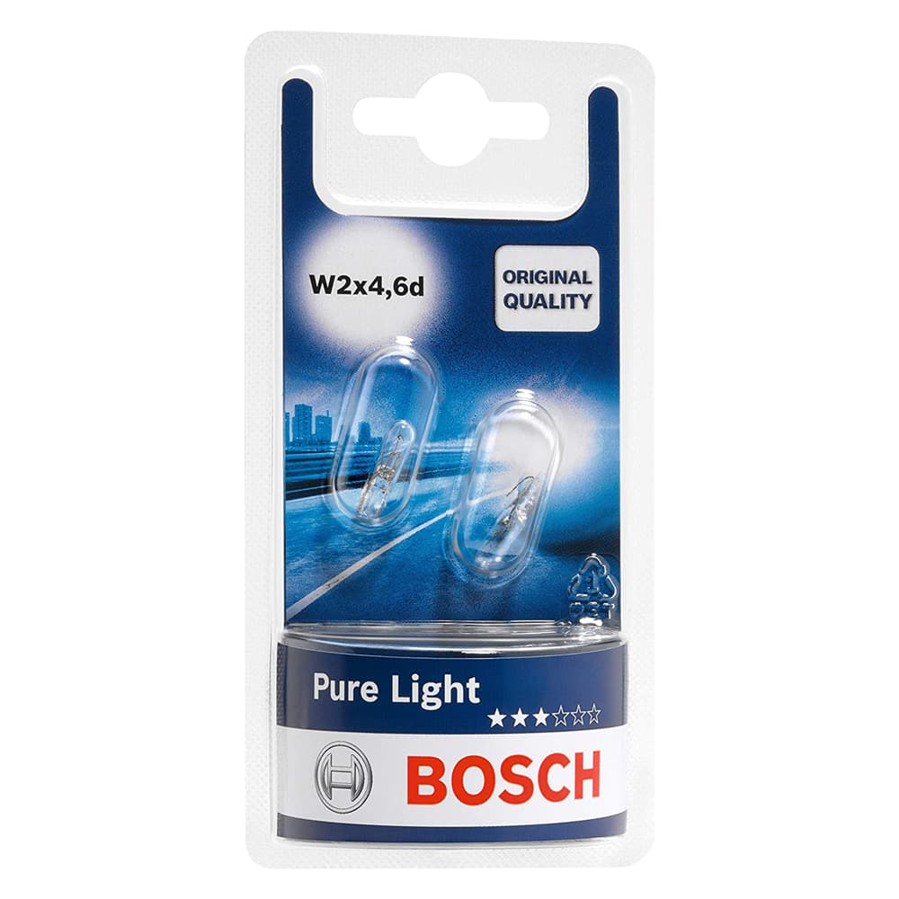LAMPADINA PER CRUSCOTTO AUTO W1 - 12 V - 2 W - 2 pezzi