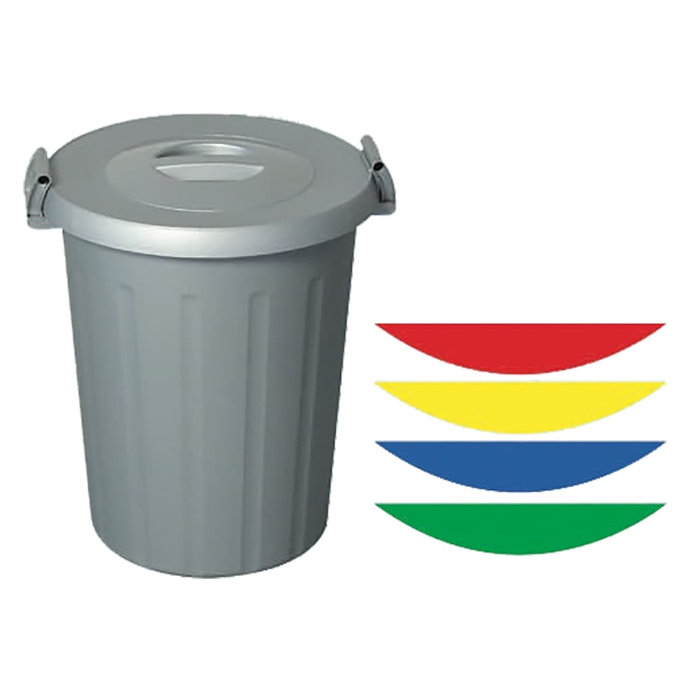 BIDONE IMMONDIZIA Lt. 25 grigio - manici personaliz. (6 PZ)