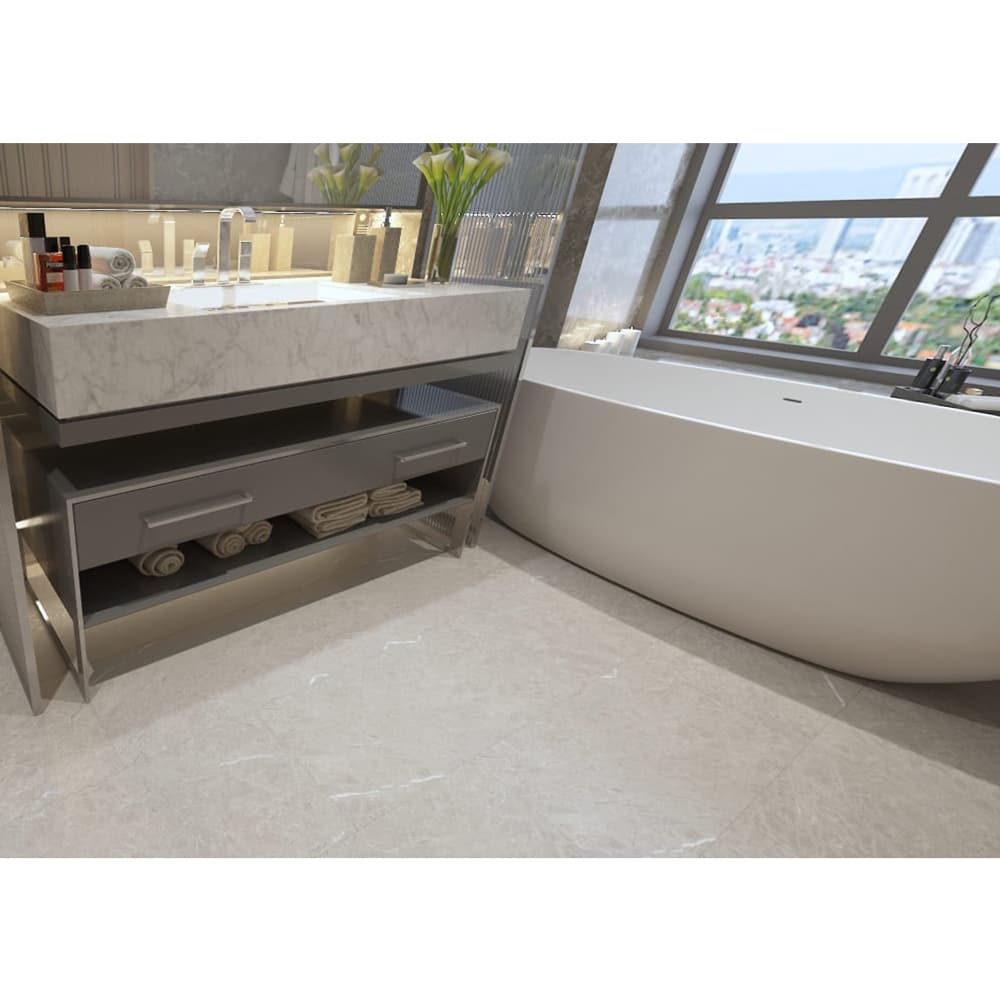 BATTISCOPA IN SPC PER LAMINATO SERIE 'LITE STONE' colore grigio pietra (8 PZ)