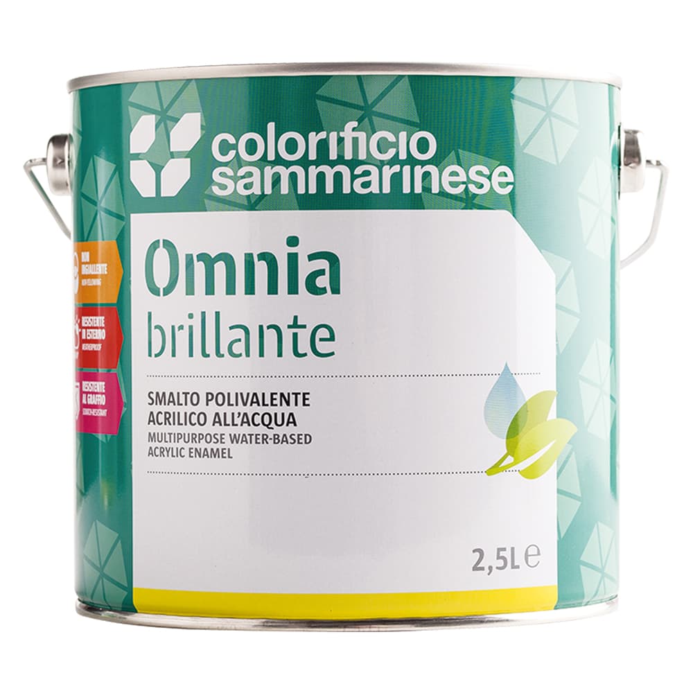 SMALTO ALL'ACQUA 'OMNIA' Lt. 0,750 Rosso Vivo brillante (6 PZ)