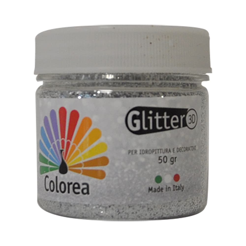 GLITTER IN POLVERE gr.50 - colore argento (12 PZ)