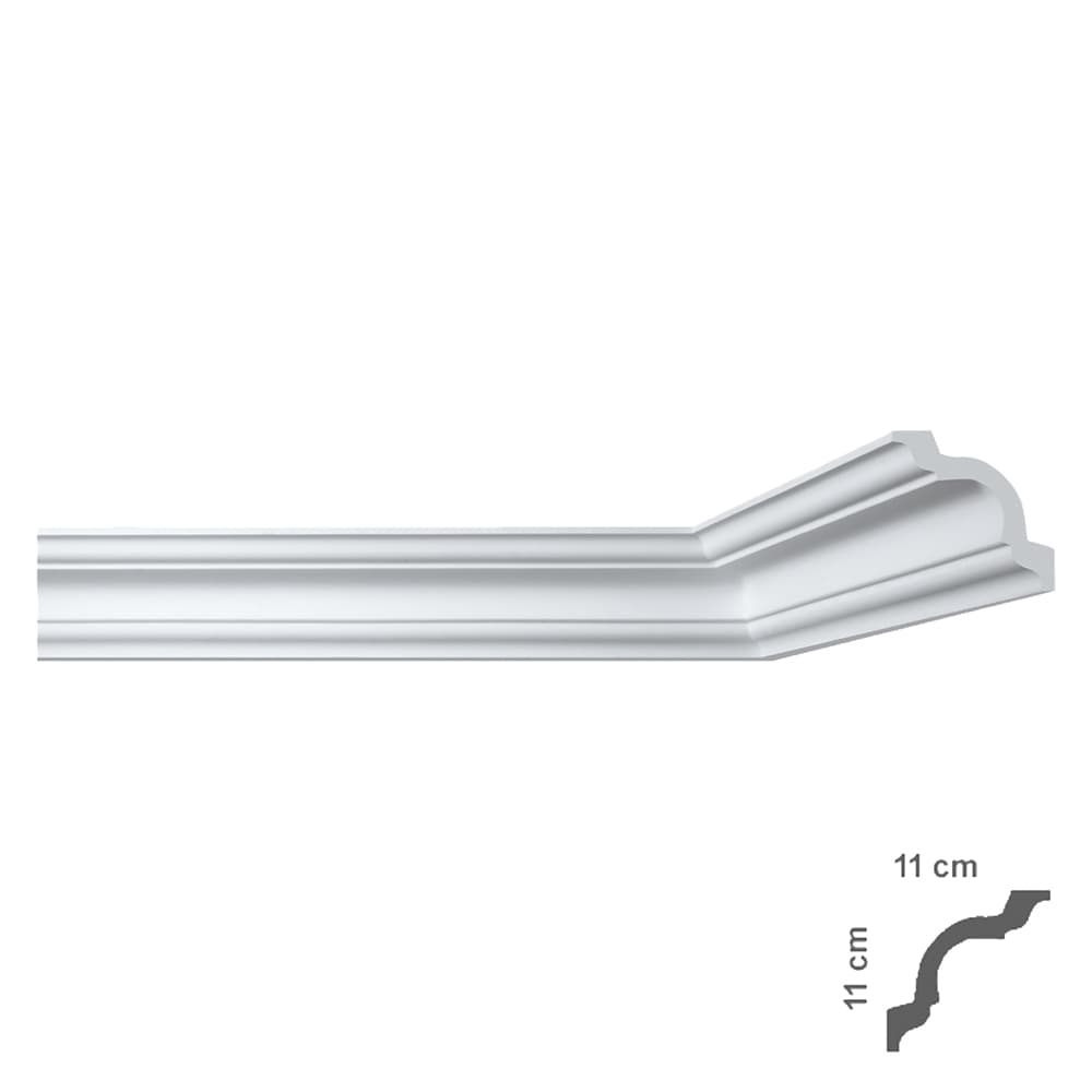 CORNICE DECORATIVA PER SOFFITTO mod. I790 - mm 110 x 110 x 2 mt (50 PZ)