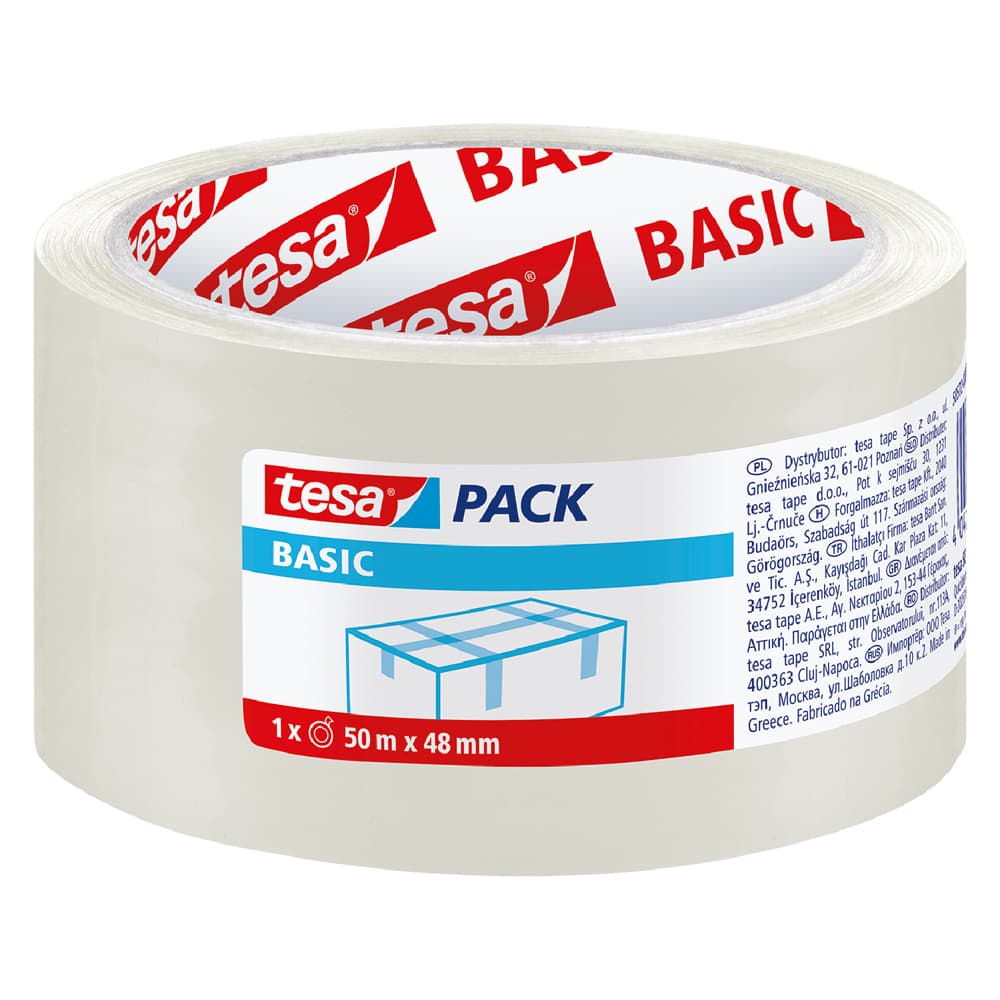 NASTRO PER IMBALLAGGIO 'BASIC PP' 58572 mm 48 x mt. 50 trasparente (36 PZ)