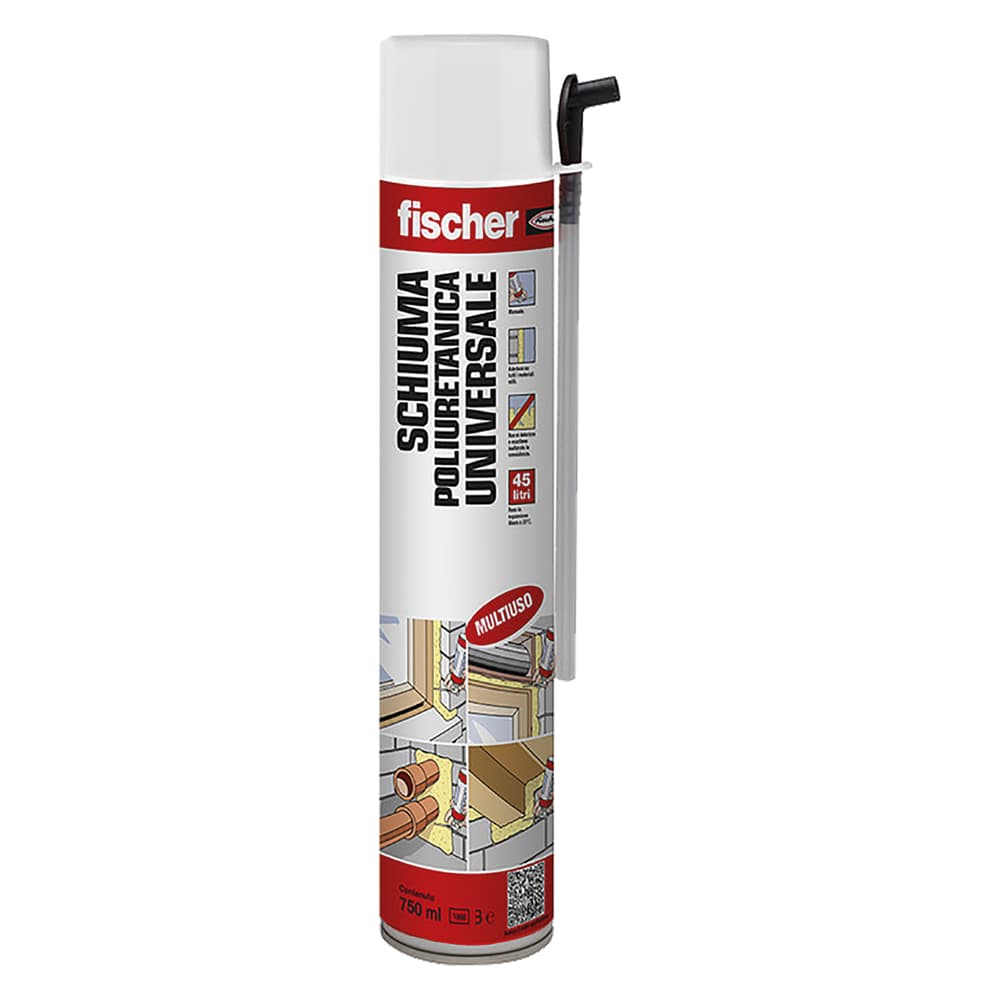 SCHIUMA POLIURETANICA '1K' PU P 1K 750 ml 750 - per pistola (12 PZ)