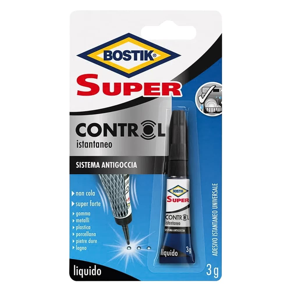 ADESIVO CIANOCRILATO 'SUPER CONTROL' gr. 3 - blister 2 pz (24 BL)