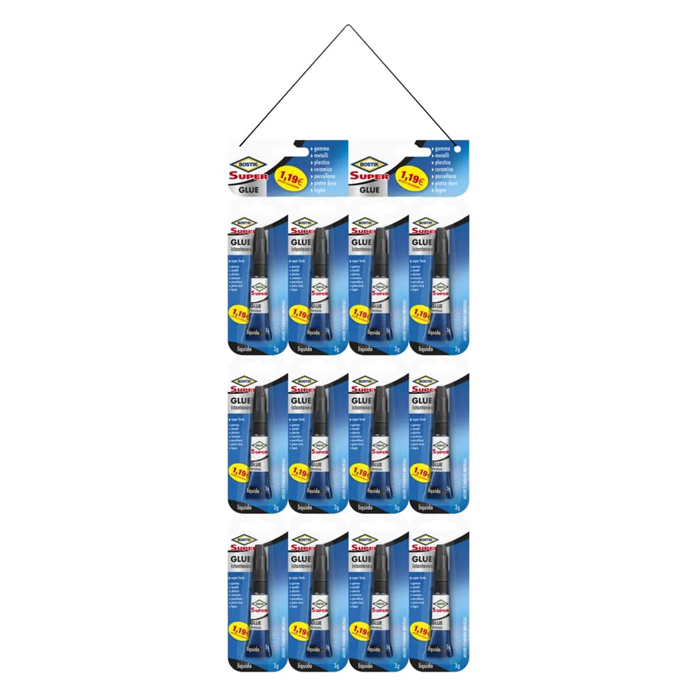 ADESIVO ISTANTANEO 'SUPER GLUE' gr. 3 (jumbocard) (12 BL)