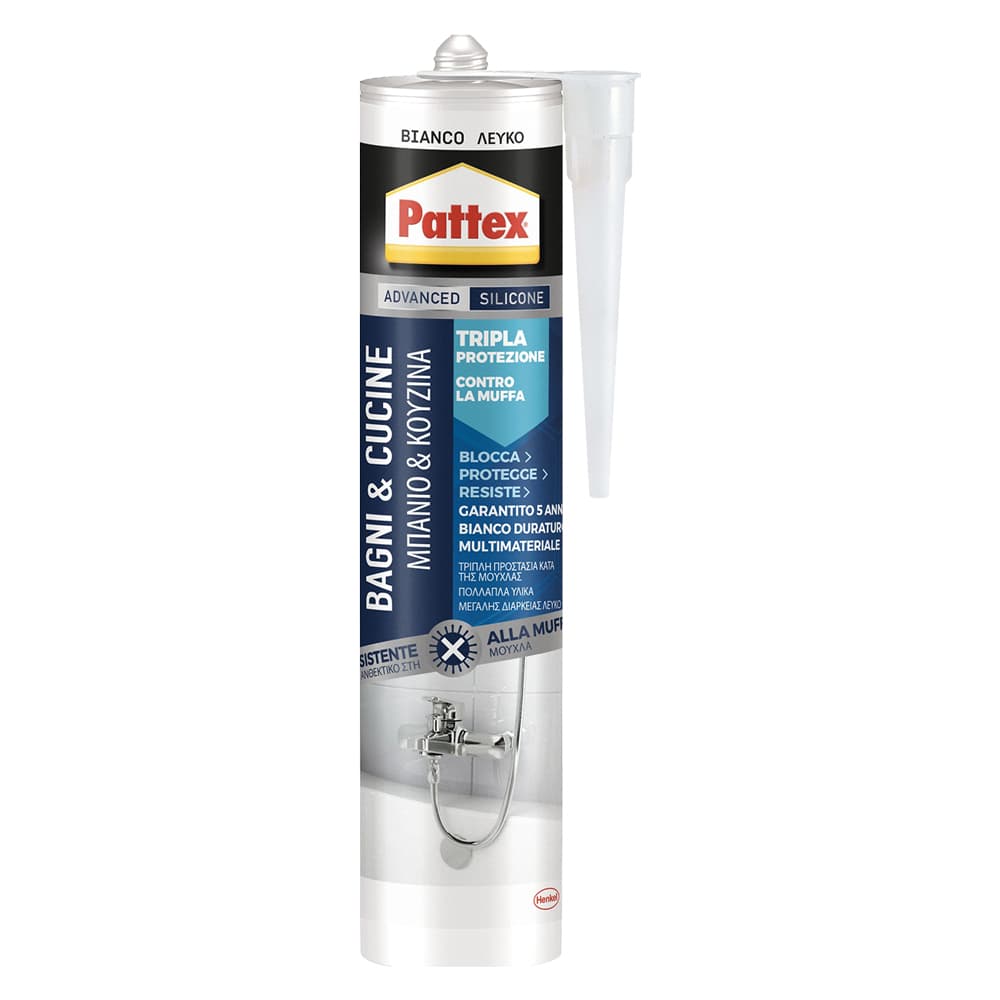 PATTEX BAGNI & CUCINE '3X PROTECTION' ml.330 - bianco (12 PZ)