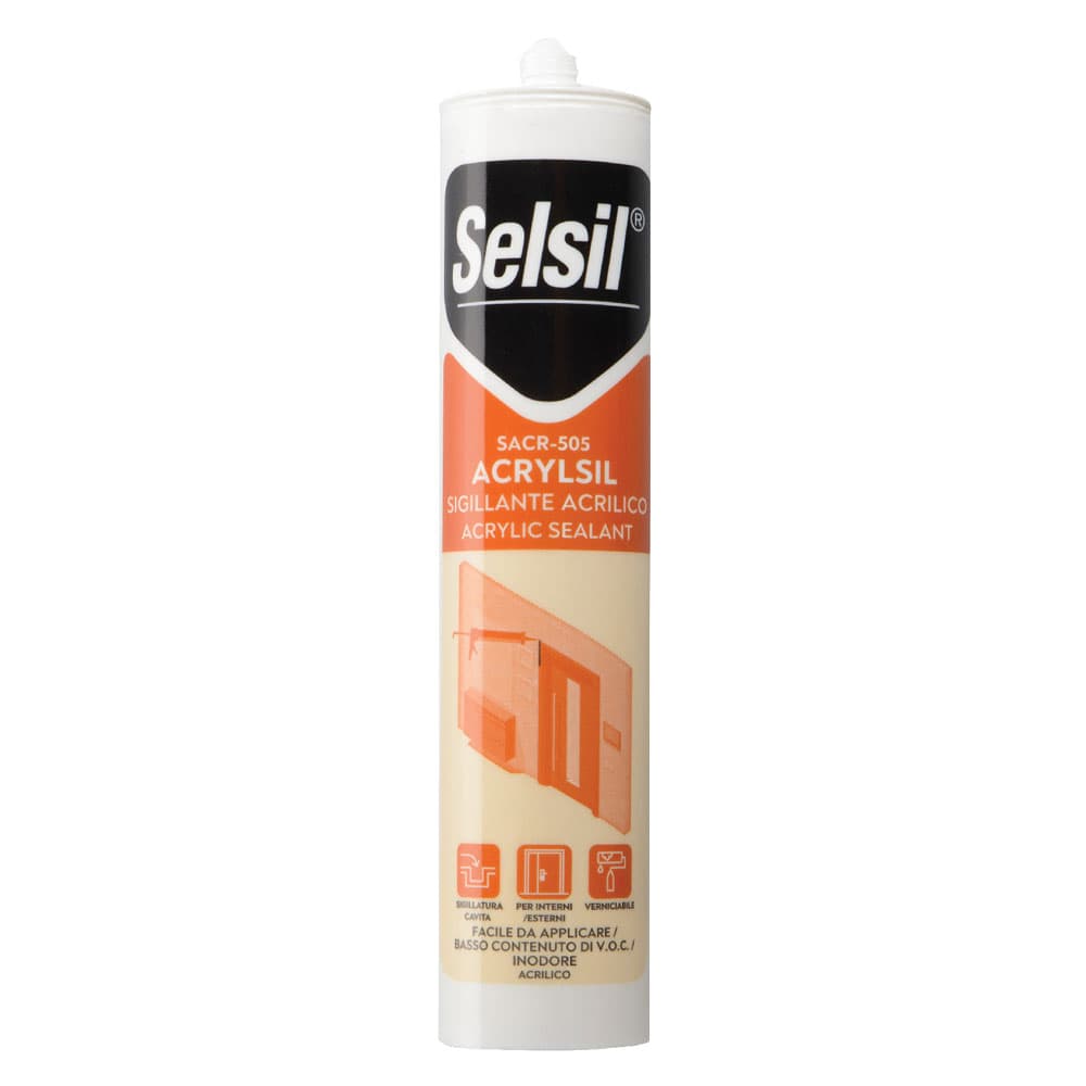 SILICONE ACRILICO 'SACR' grigio ml 310 (ral 7040) (25 PZ)