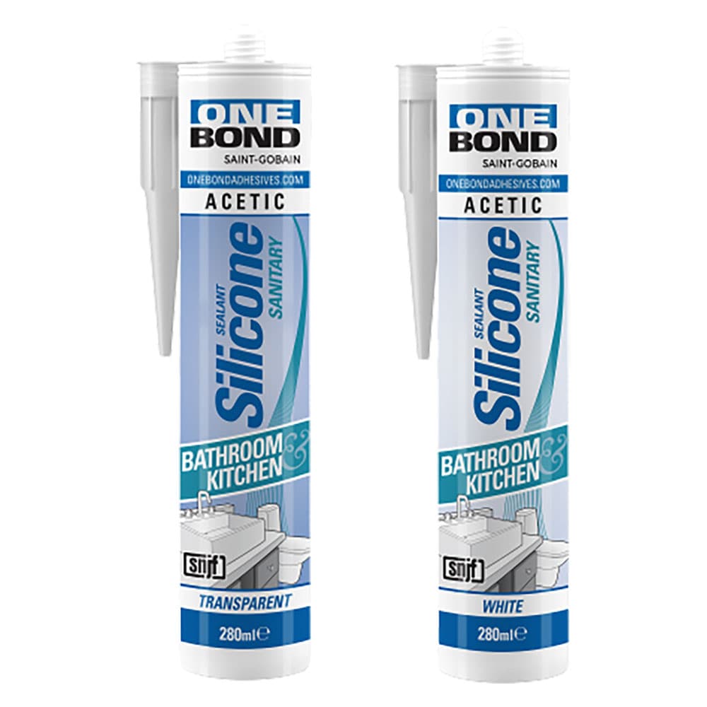 SILICONE ACETICO PER SANITARI bianco ml 280 (12 PZ)