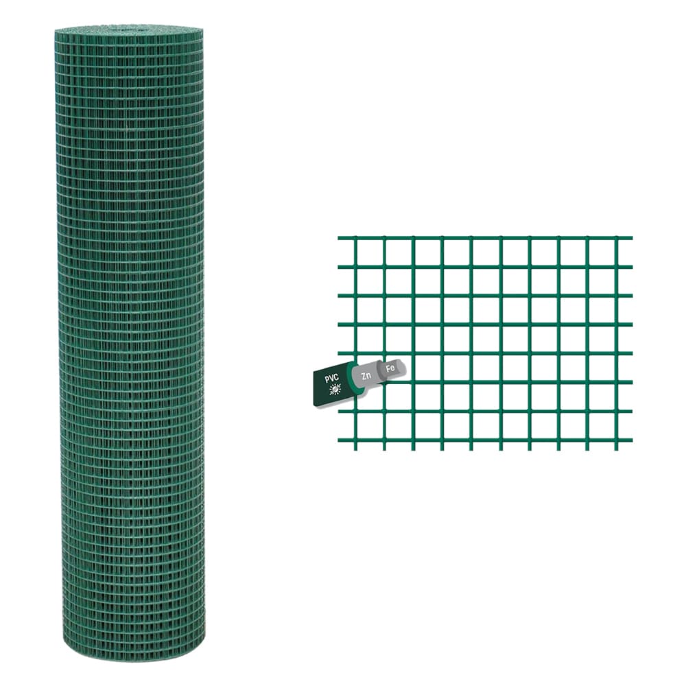 RETE ELETTROSALDATA PLASTIFICATA H 100 cm - 6 x 6 mm - F.1,0