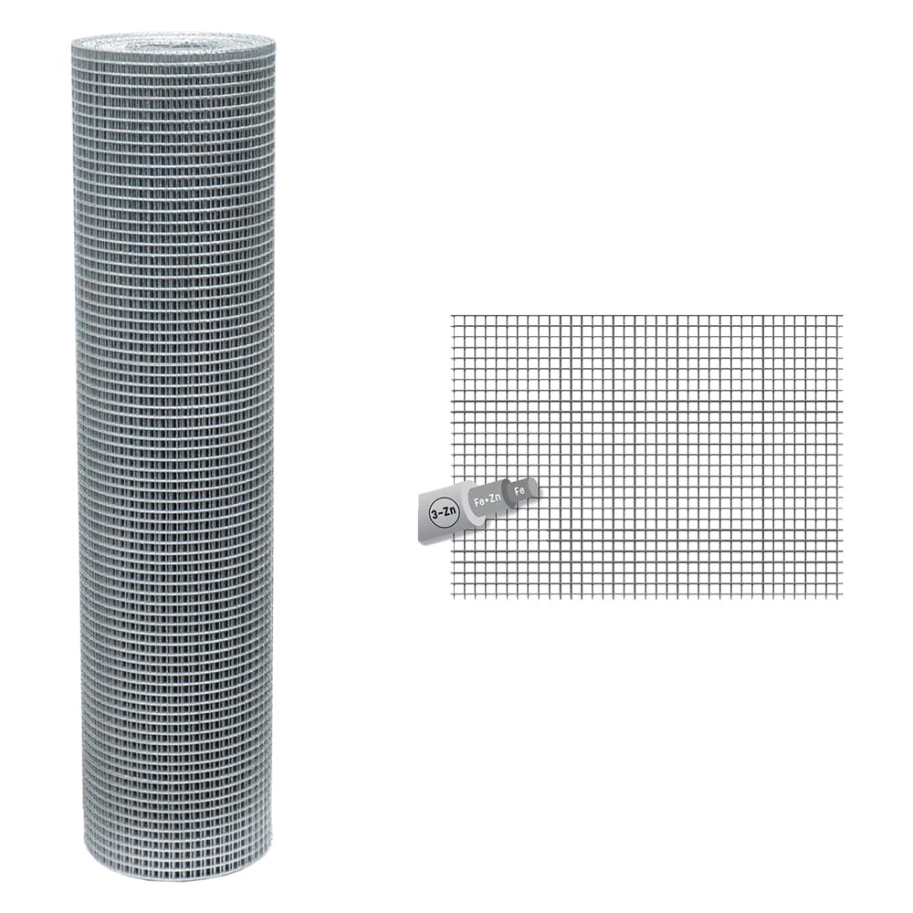 RETE ELETTROSALDATA ZINCATA 50 x 25 Filo Ø mm. 1,8 - H. cm 120