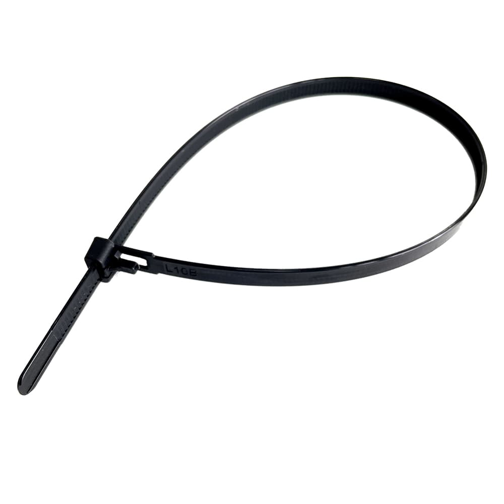 FASCETTA A STRAPPO PER CABLAGGIO RIAPRIBILE mm 7,6 x 200 - nero