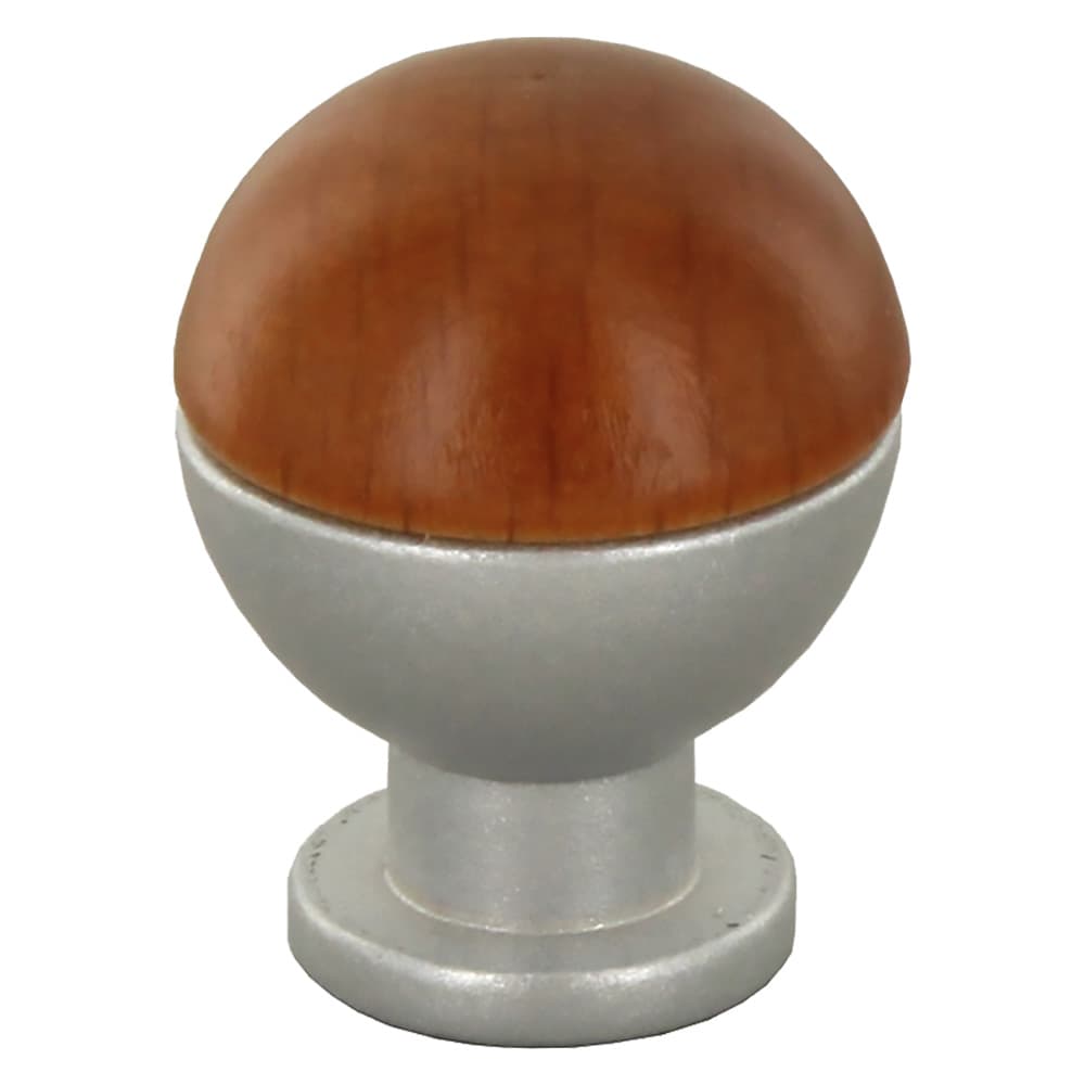 POMOLO IN LEGNO/OTTONE SFERICO ART. 735 mm 18 noce chiaro (25 PZ)