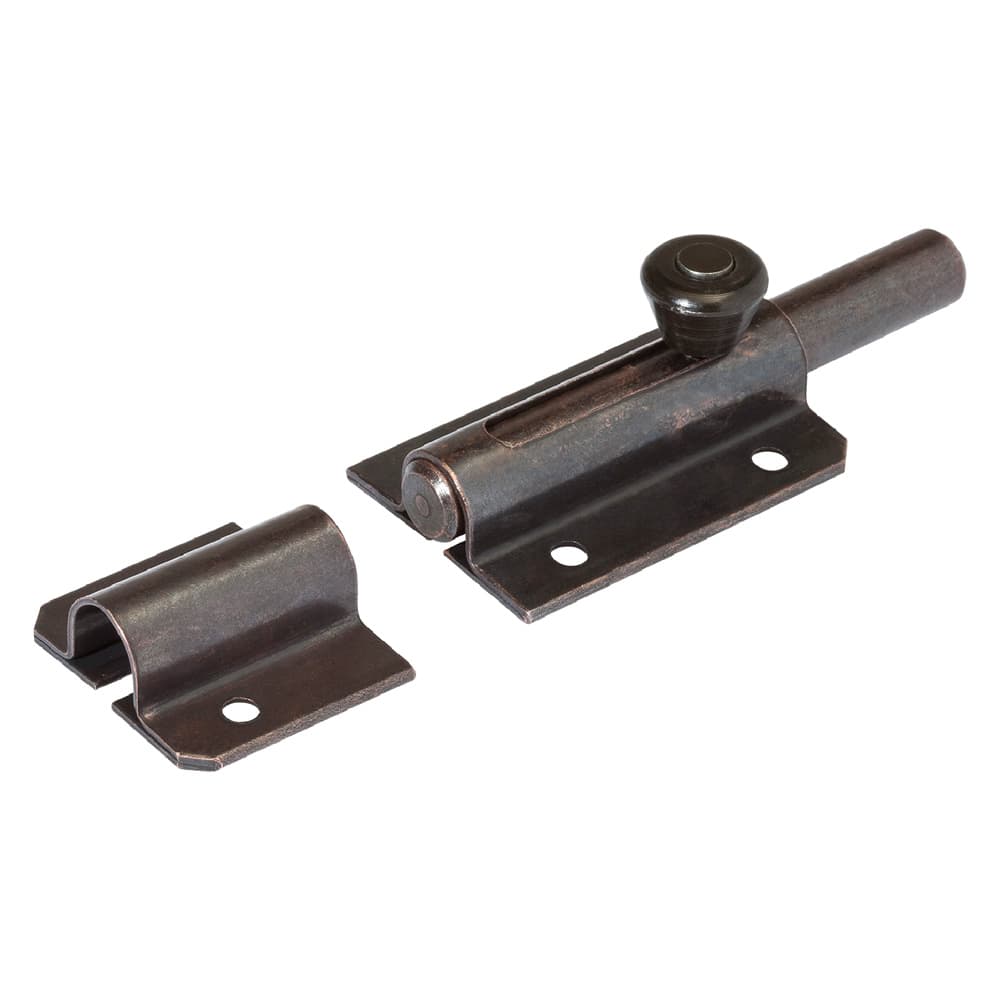 CATENACCIO TRASVERSALE ASTA TONDA ART.216 mm 80 - acciaio bronzato (10 PZ)