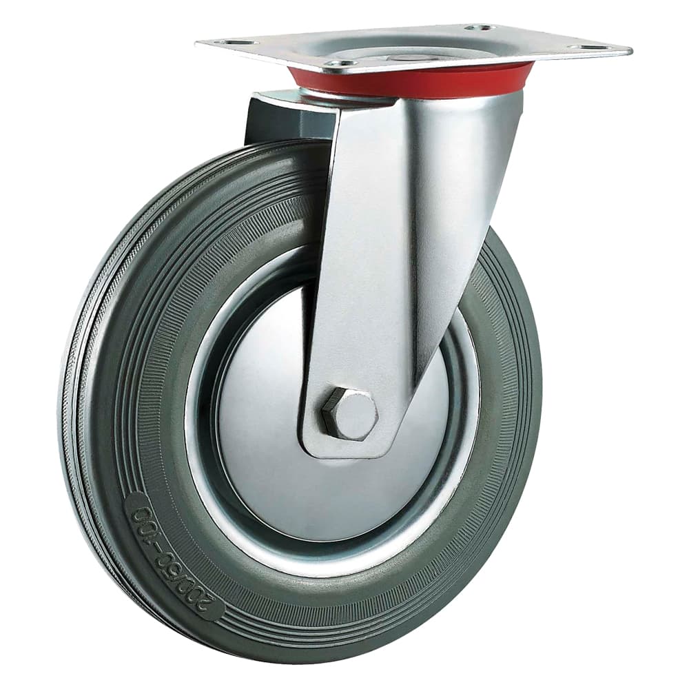 RUOTA PER CARRELLI ART. 80 ø mm 80 - piastra mm 105 x 85 - capacità kg 60