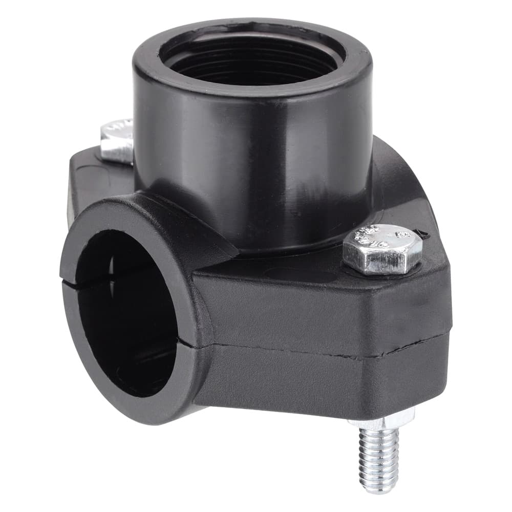 PRESA A STAFFA IN POLIPROPILENE Ø 25 x 3/4 (2 bulloni) (25 PZ)