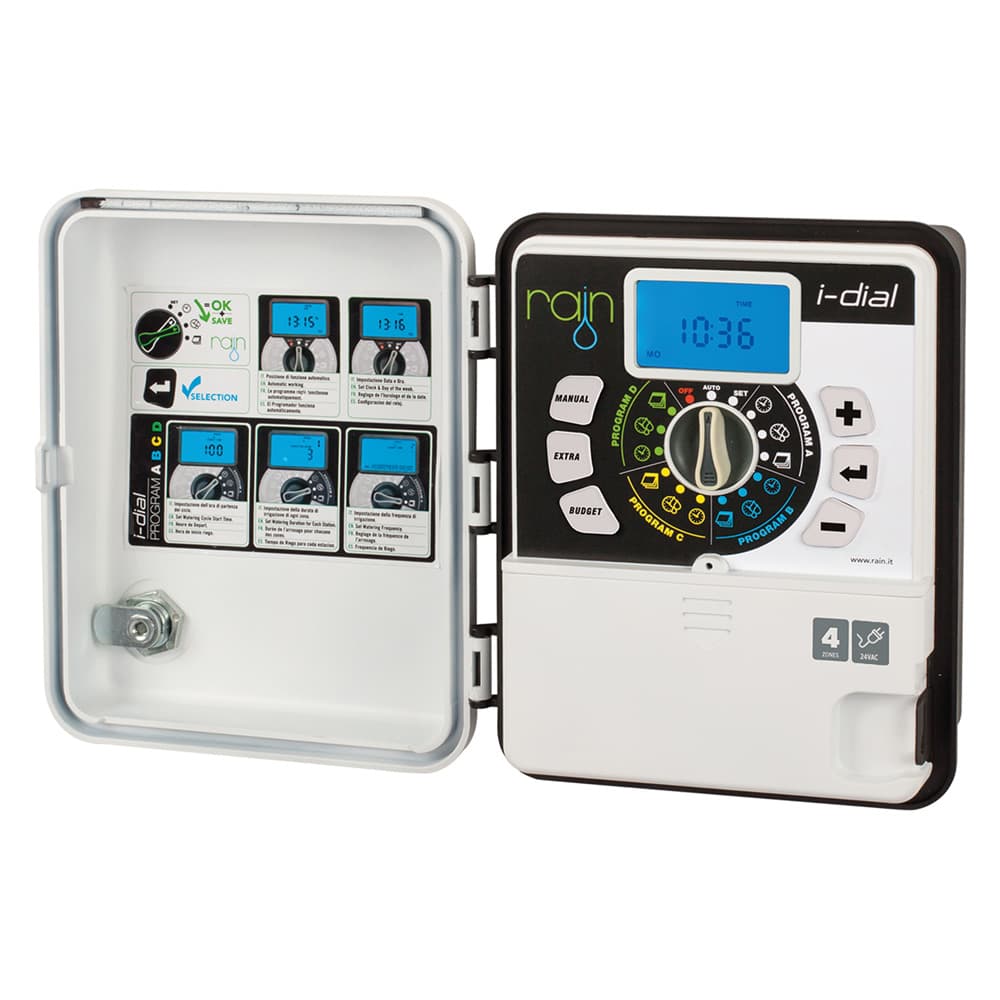 CENTRALINA PER IRRIGAZIONE RAIN 'I-DIAL' 4 stazioni - 24 volt