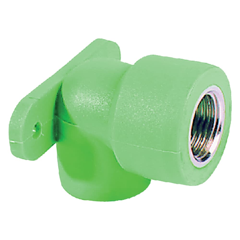 GOMITO A 90° FILETTATO FEMMINA CON STAFFA 20 x 1/2 (10 PZ)