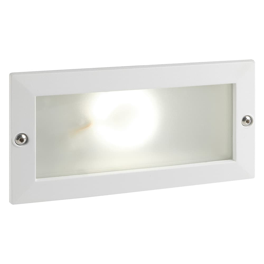 SEGNA PASSO LED INCASSO RETTANGOLARE APERTO 'ESCAPE' colore bianco - 10 watt
