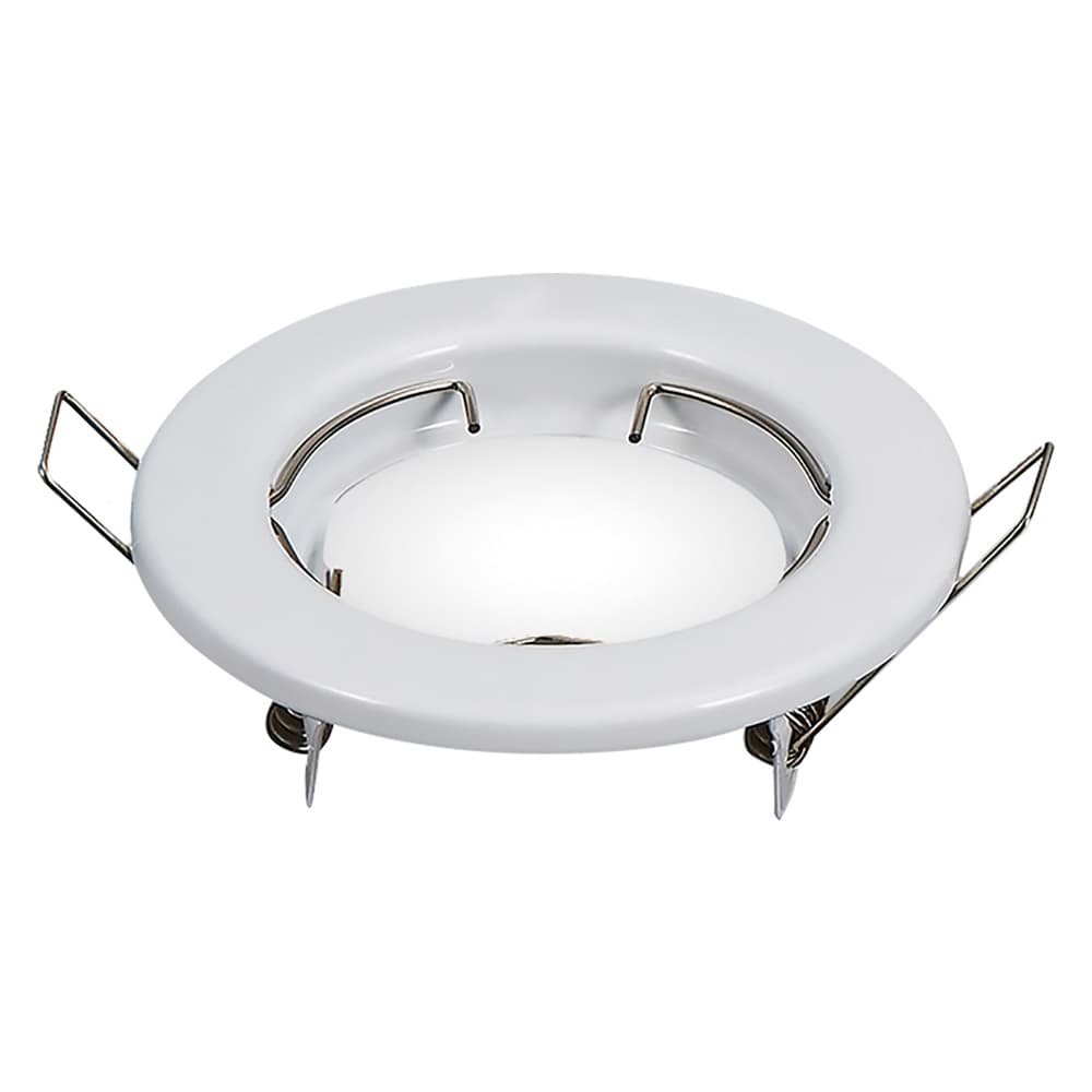 PORTAFARETTO LED FISSO IN METALLO cromato - diametro 93 x h.27 mm