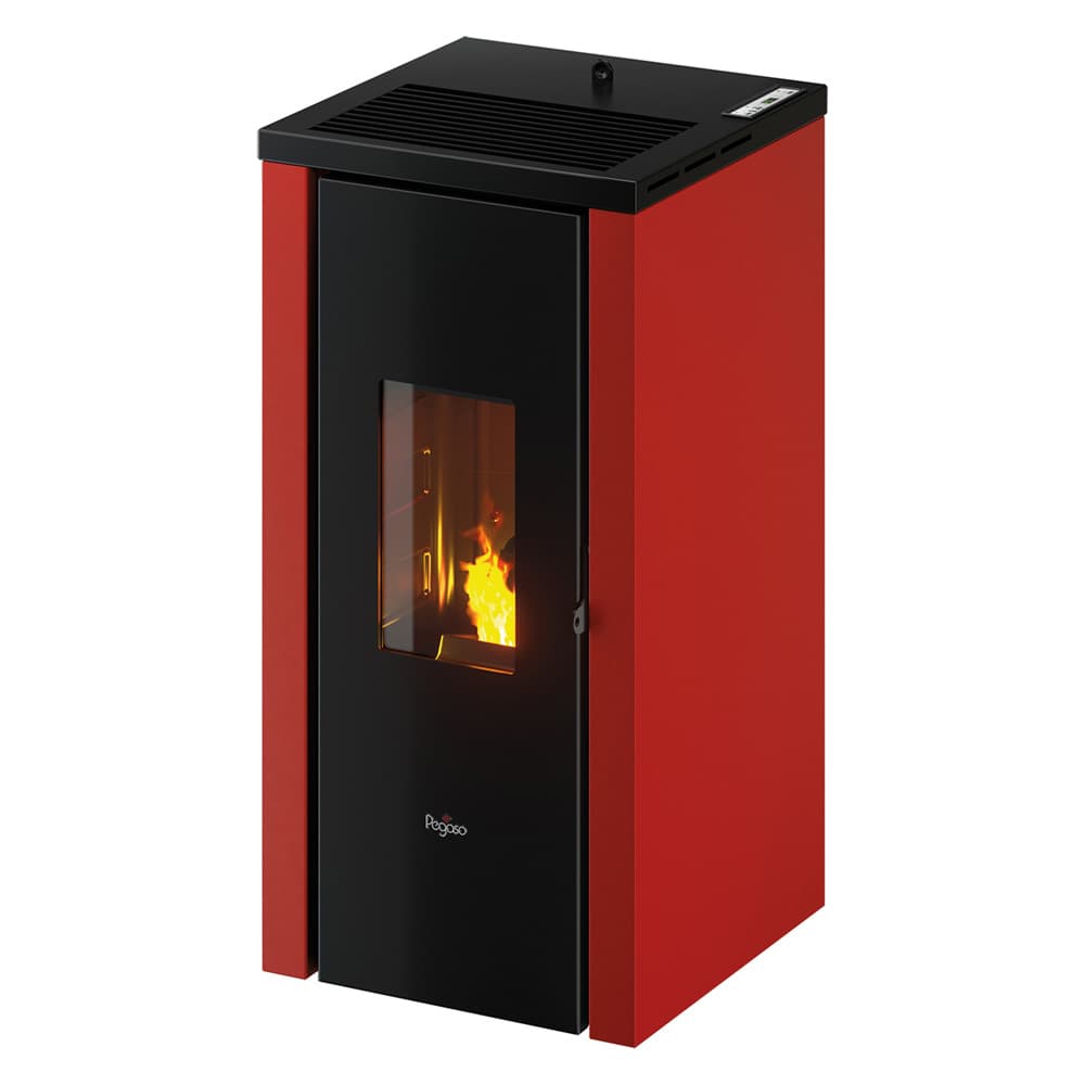 STUFA A PELLET 'VERA 7' 7 kW - colore rosso