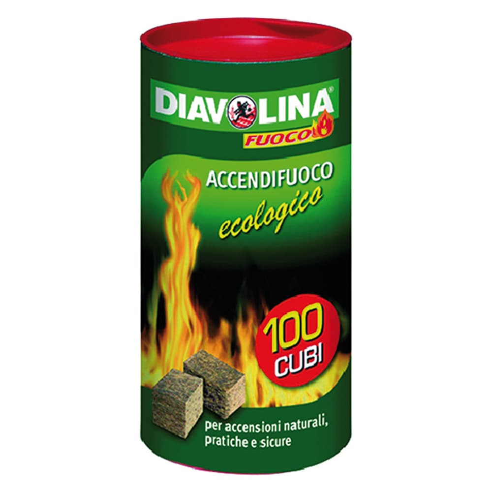 DIAVOLINA 'ACCENDIFUOCO ECOLOGICA' 100 cubi - art. 15317 (6 CF)