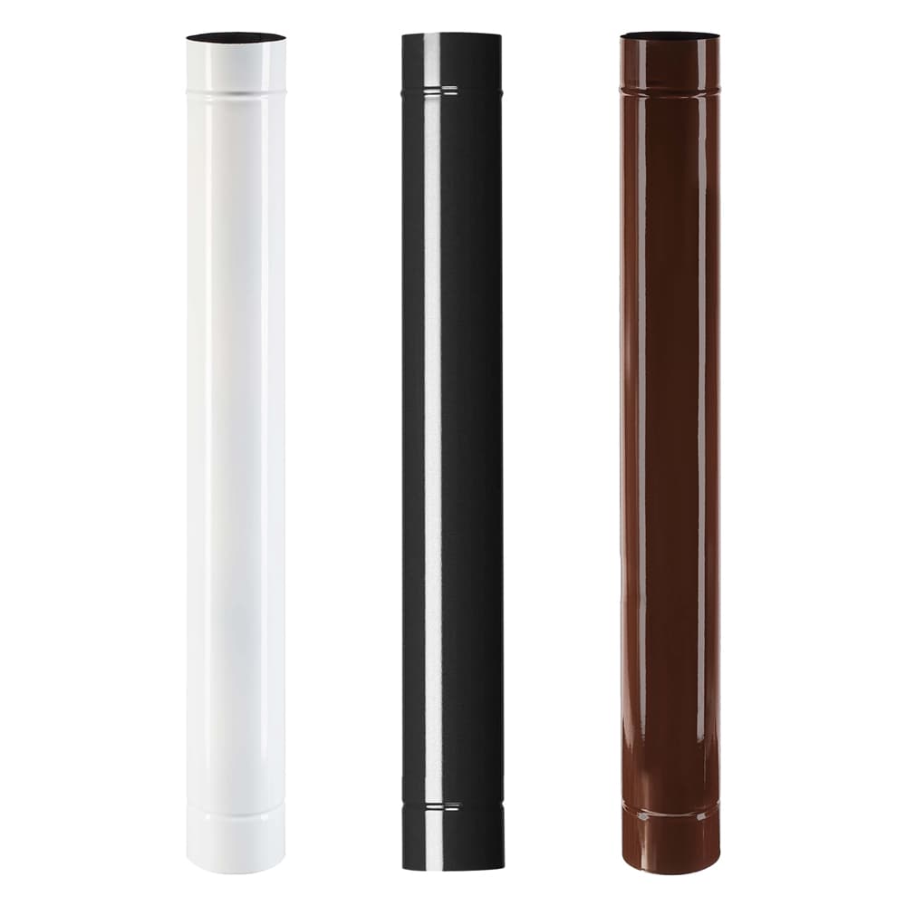 TUBO SMALTATO PER STUFE cm 50 ø 12 marrone