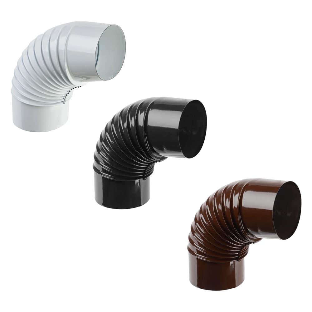 GOMITO SMALTATO PER STUFE ø 13 - 90° marrone