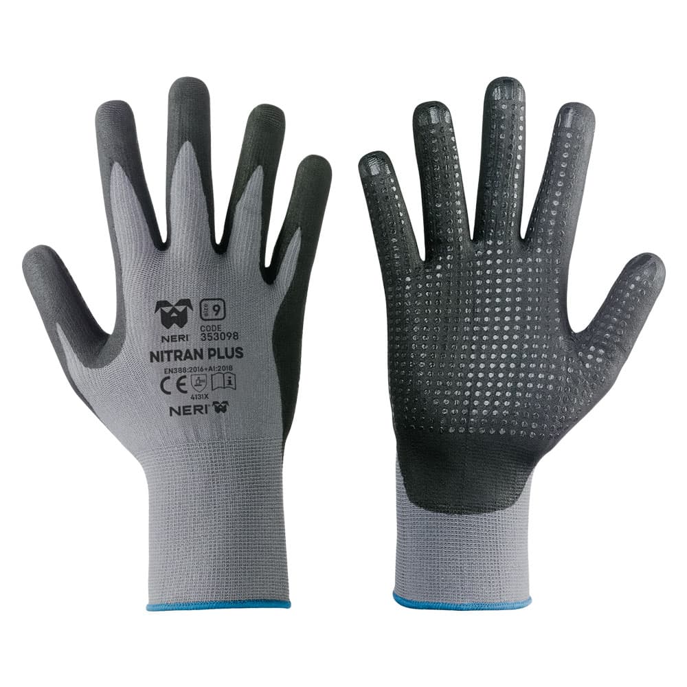 GUANTI NYLON / NITRILE 'NITRAN PLUS' Tg. 9 (12 CP)