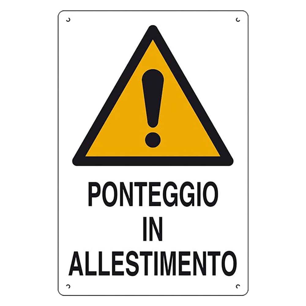 CARTELLO 'PONTEGGIO IN ALLESTIMENTO' cm 60 x 40 (10 PZ)