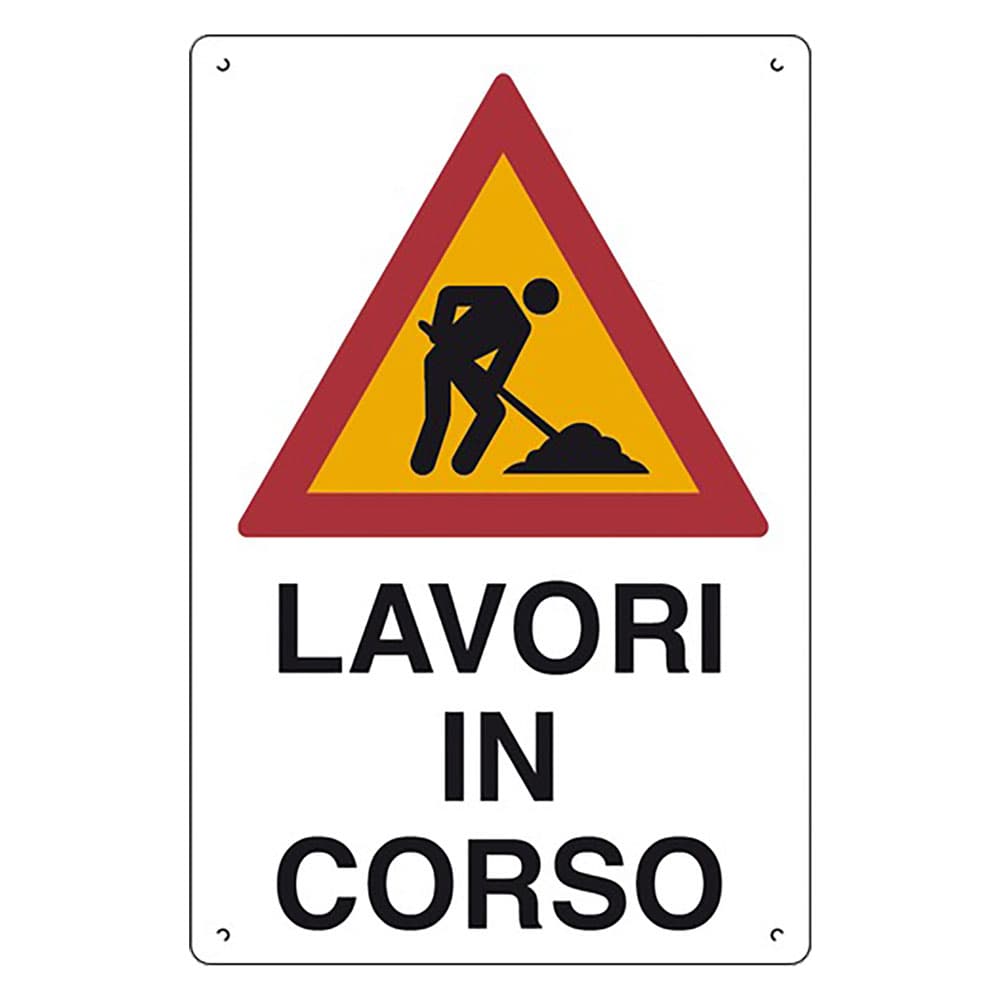 CARTELLO 'LAVORI IN CORSO' cm 40 x 60 (10 PZ)
