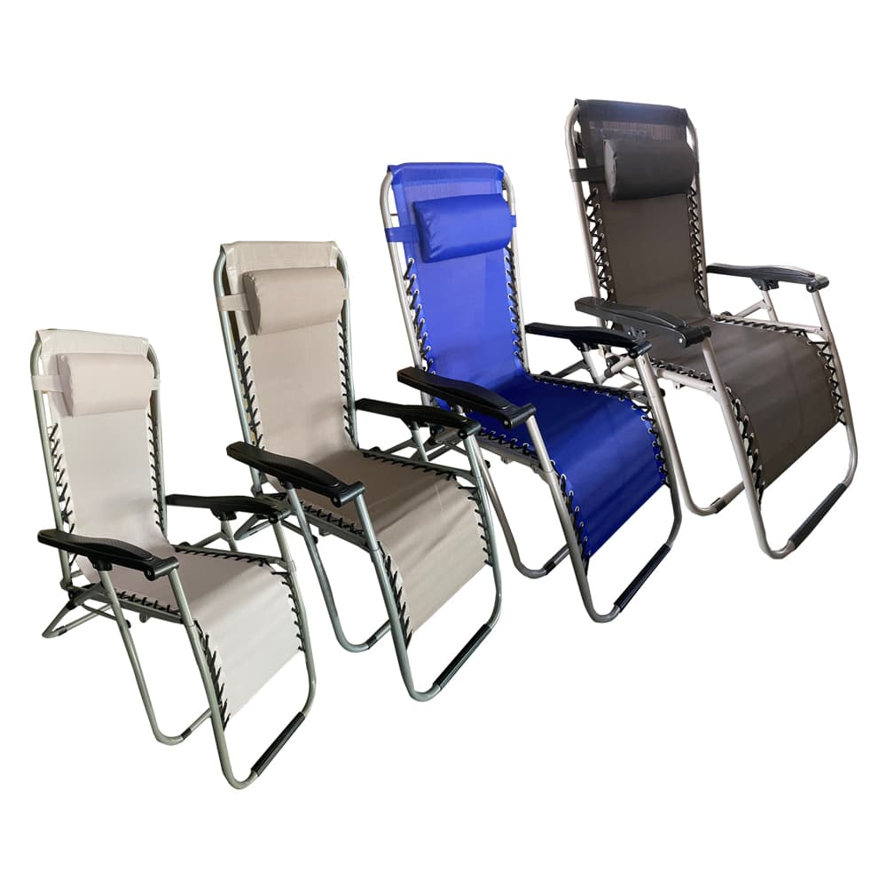 SEDIA A SDRAIO CON POGGIATESTA 'PROCIDA' tessuto colore blu greco (2 PZ)