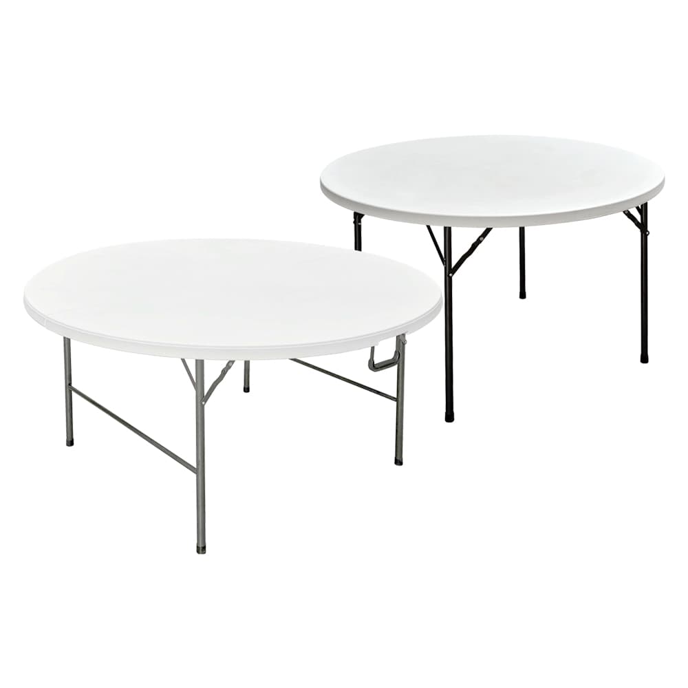 TAVOLO TONDO PIEGHEVOLE 'PARTY' Ø cm 120 x h. 74 - colore bianco