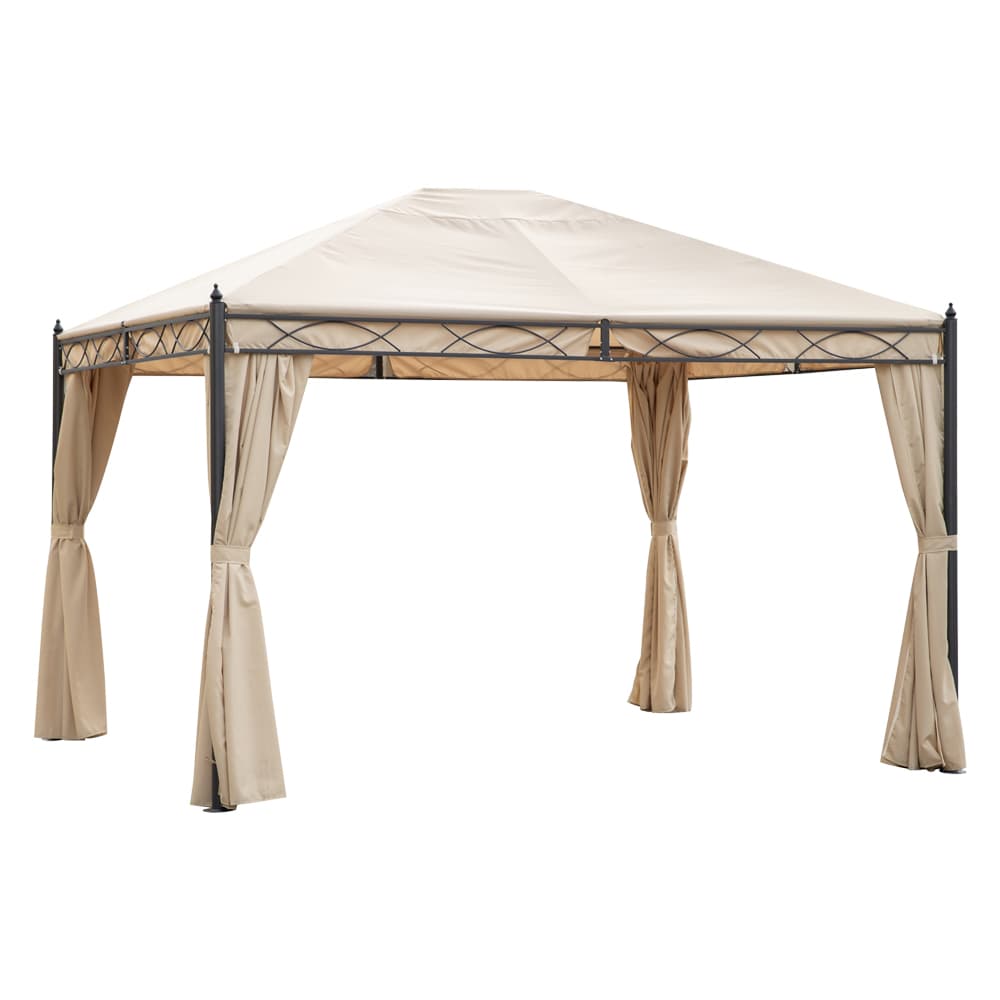 GAZEBO 'FIJI' mt 3 x 3,6 x h. 2,65 - telo col. ecru