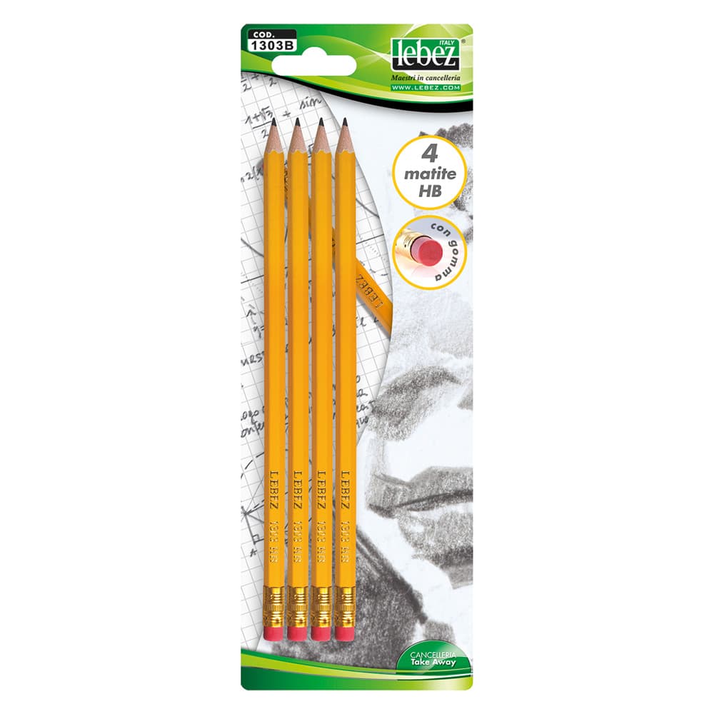 MATITA CON GOMMA 4 pezzi (24 BL)