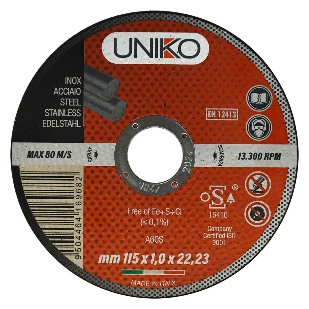MOLA ABRASIVA PER INOX/FERRO ø 115 x 1 (50 PZ)