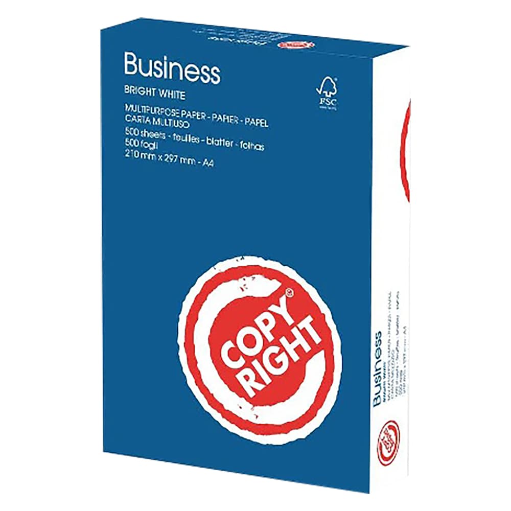 CARTA UFFICIO 'COPY RIGHT BUSINESS' A4 - 21 x 29,7 cm (5 CF)