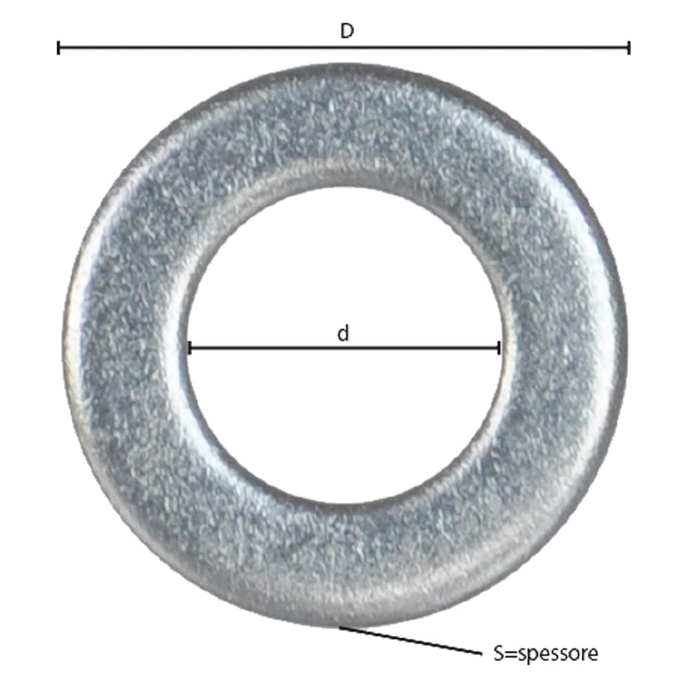 RONDELLA PIANA INOX A2 M 4 - 0,8 x 9 x 4,3 mm (10 C%)