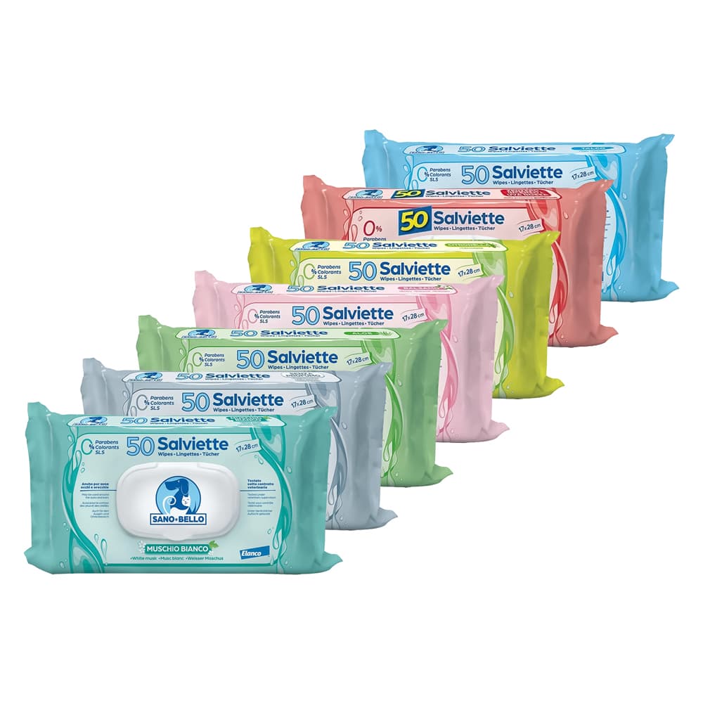 SALVIETTE DETERGENTI 'SANO E BELLO' profumazione aloe