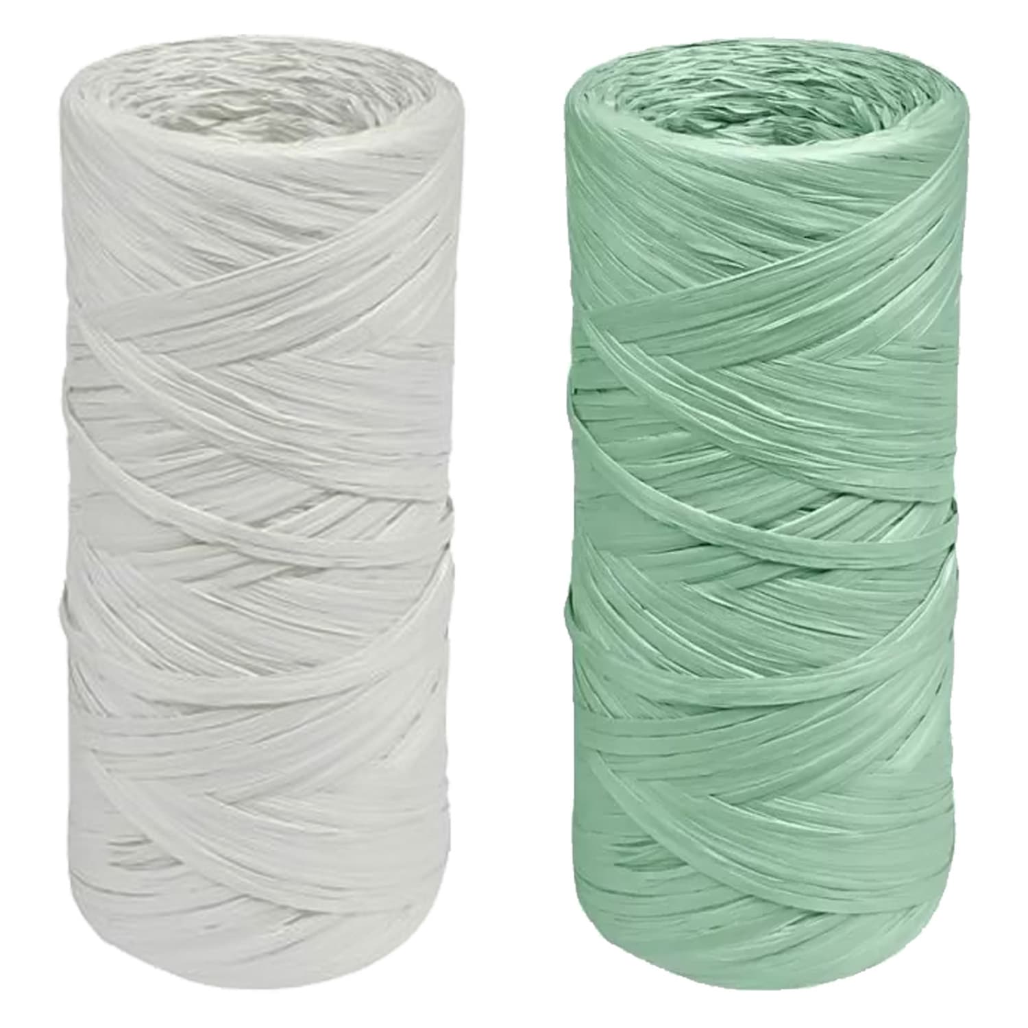 RAFIA SINTETICA A GOMITOLO gr. 100 circa - verde (5 KG)