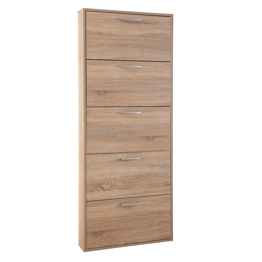 SCARPIERA 5 RIBALTE SINGOLE LINEA 'ESPRESSO' cm. 15 x 65 x h.173,5 - bianco