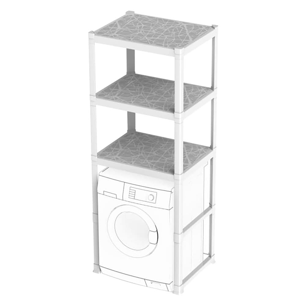 SCAFFALE PER LAVATRICE '3 PIANI' cm 75 x 60 x h.184 (l x p x h)