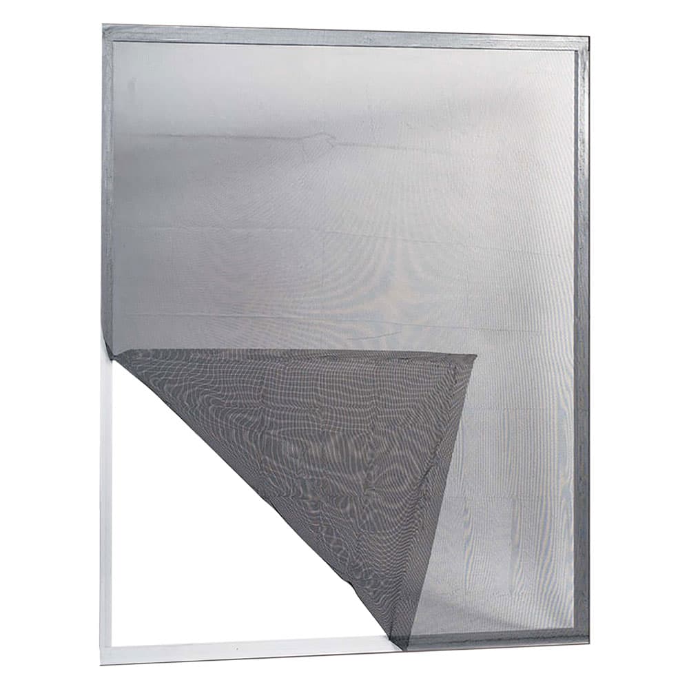 ZANZARIERA IN POLIESTERE ADESIVA PER FINESTRE 'ECCO' cm 120 x 160 col. grigio
