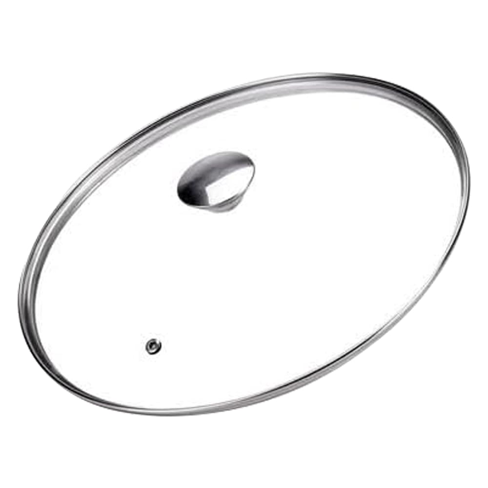 COPERCHIO VETRO E ACCIAIO ‘ALLEGRO INOX’ Ø cm. 16