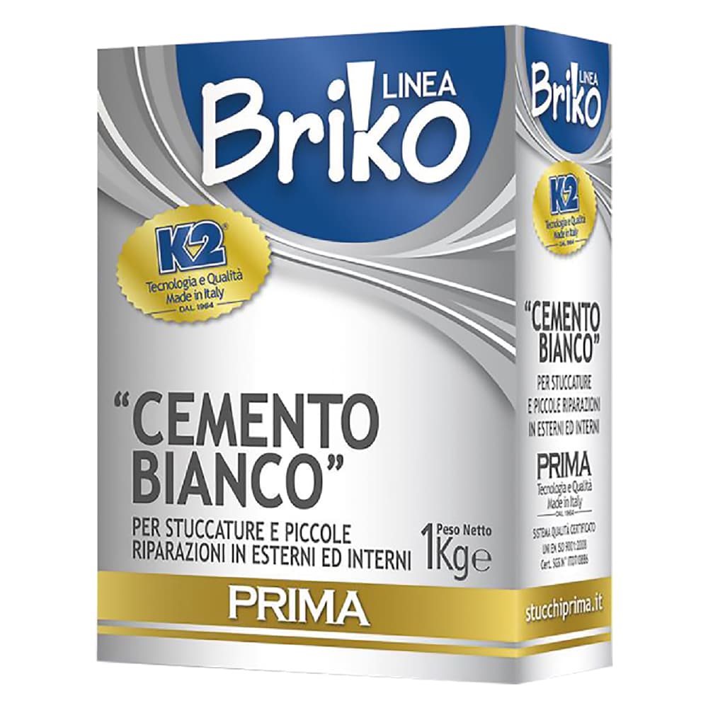 CEMENTO BIANCO IN POLVERE 'BRIKO K2' Kg. 4 - sacchetta (4 PZ)
