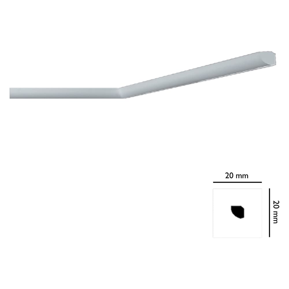 CORNICE DECORATIVA PER SOFFITTO mod. I715 - mm. 20 x 20 x 2 mt (180 PZ)