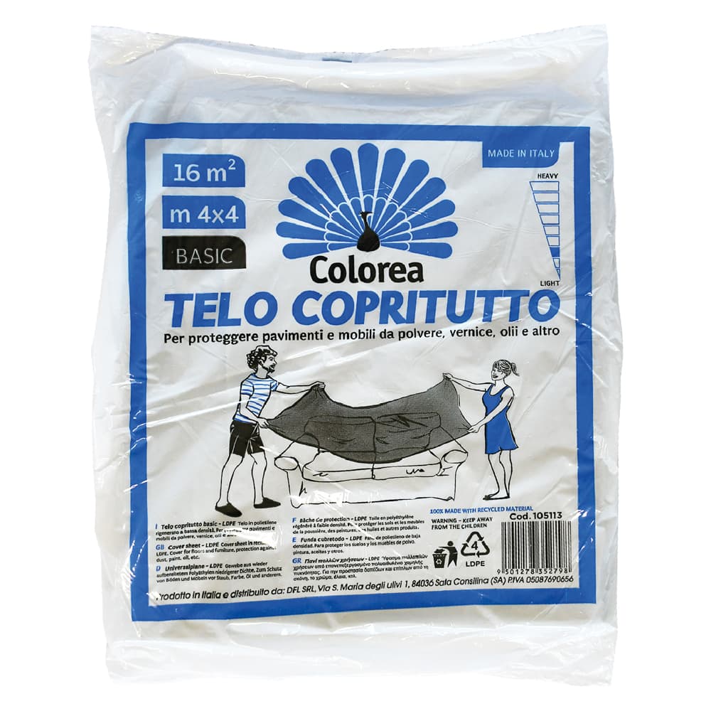 TELO COPRITUTTO MULTIUSO mt 4 x 4 - gr. 730 circa (25 PZ)